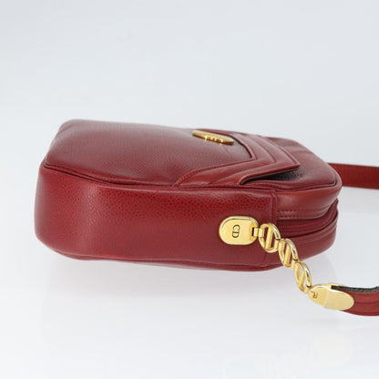 Christian Dior Vintage Shoulder Bag Leather, RED, LEATHER, Shoulder bag