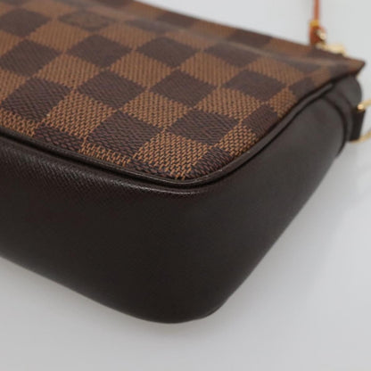 Louis Vuitton Trousse Make Up Bag Damier, BROWN, CANVAS, Clutche & pouche