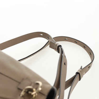 Chloe Faye Backpack Leather and Suede, BEIGE, LEATHER, Backpack