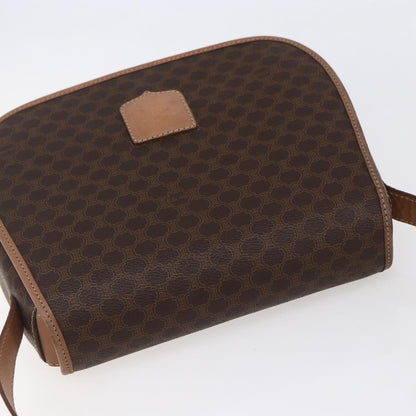 Celine Macadam Shoulder Bag PVC Leather, BROWN, CANVAS, Shoulder bag