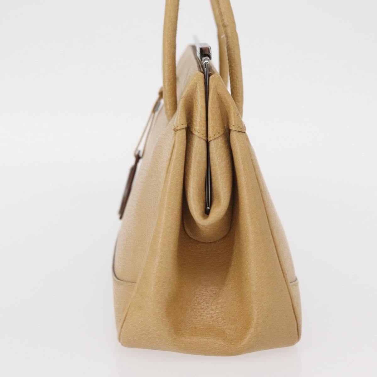 Gucci Vintage Handbag Leather, BEIGE, LEATHER, Handbag