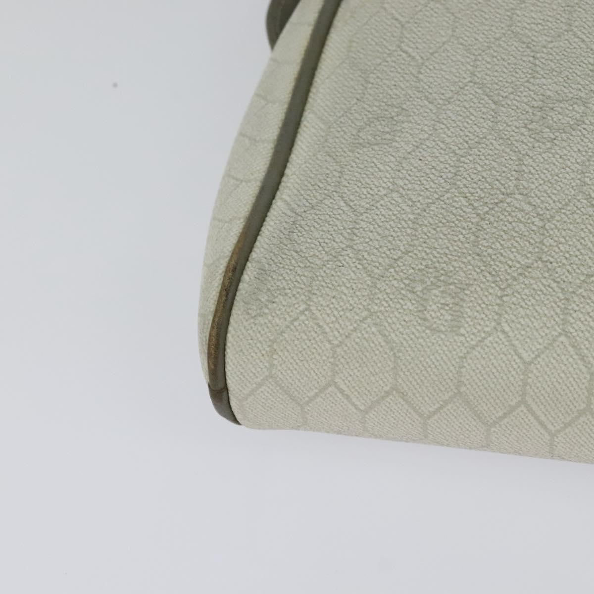 Christian Dior Vintage Honeycomb Shoulder Bag Canvas, WHITE, CANVAS, Shoulder bag