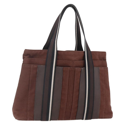 Hermes Troca Horizontal Tote Canvas, BROWN, CANVAS, Tote bag