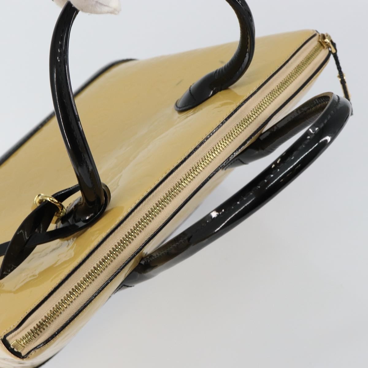 Louis Vuitton Lockit Handbag Monogram Vernis, BEIGE, PATENT_LEATHER, Tote bag