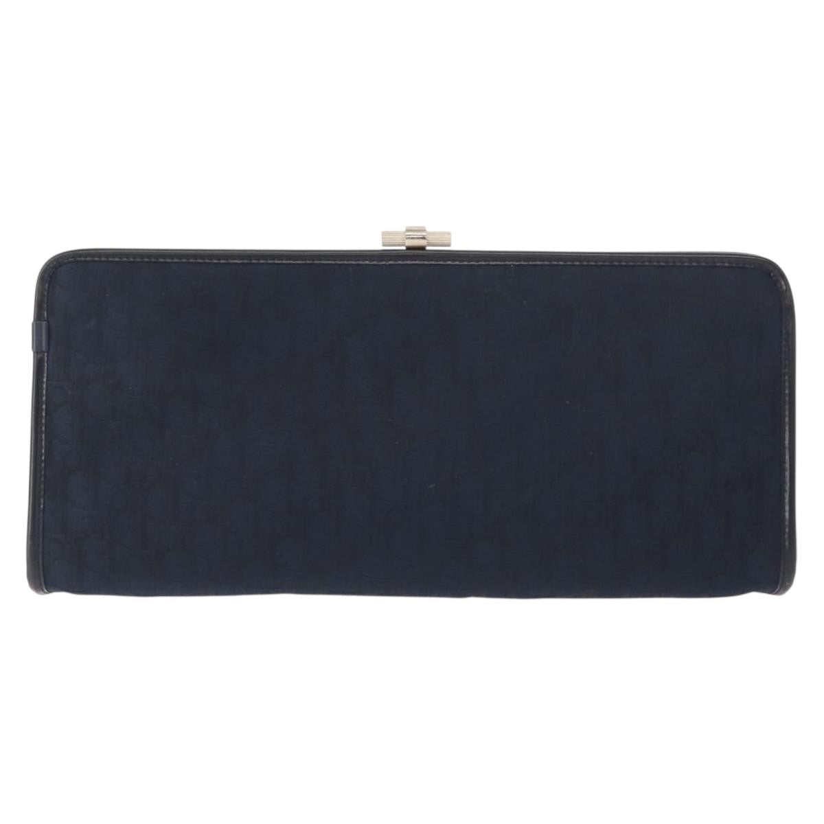 Christian Dior Vintage Trotter Pouch Canvas, NAVY, CANVAS, Clutche & pouche