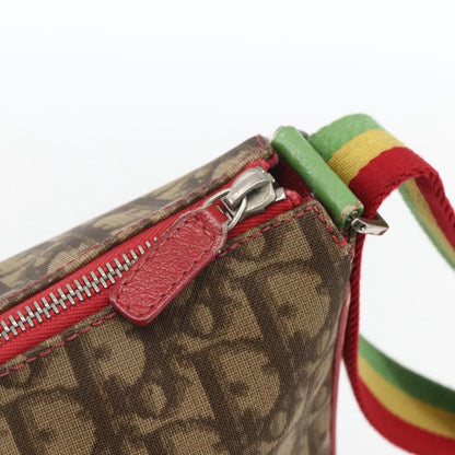 Christian Dior Vintage Rasta Messenger Bag Diorissimo Coated Canvas, BROWN, PVC, Shoulder bag