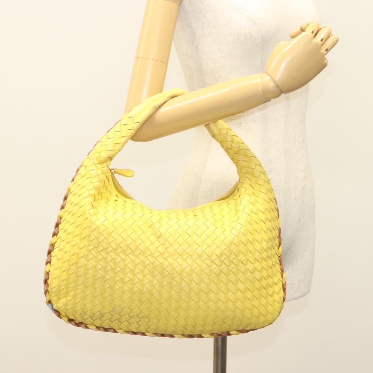 Bottega Veneta Veneta Hobo Intrecciato Nappa, YELLOW, LEATHER, Handbag