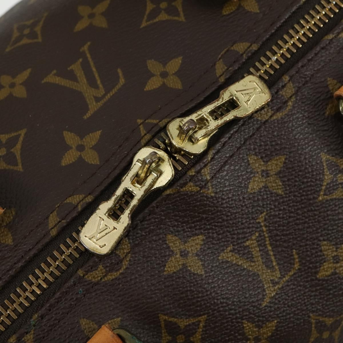 Louis Vuitton Keepall Bag Monogram Canvas, BROWN, CANVAS, Travel bag