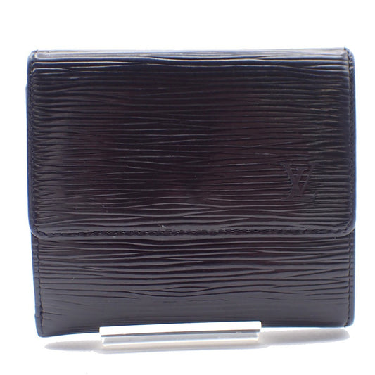 Louis Vuitton Porte Monnaie Billet Carte Crédit Leather, BLACK, LEATHER, Wallets