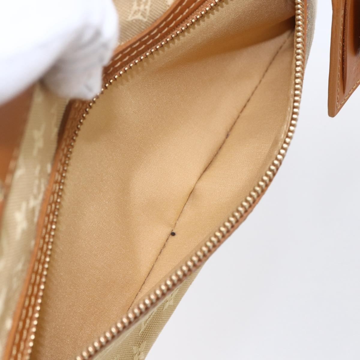 Louis Vuitton Lucille Handbag Mini Lin, BEIGE, CANVAS, Handbag