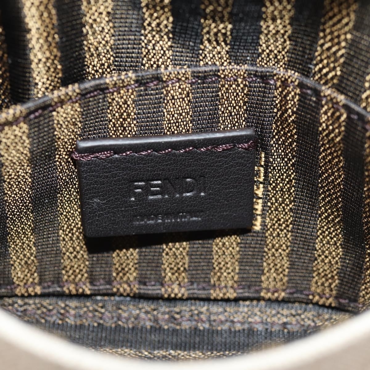 Fendi Chain Baguette Charm Bag Zucca Embroidered Canvas, MULTICOLOUR, CANVAS, Shoulder bag