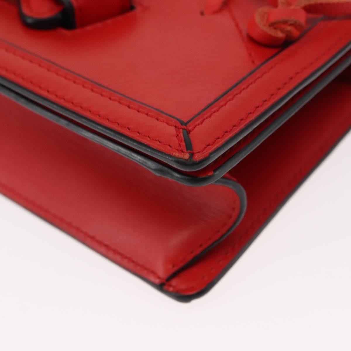 Loewe Barcelona Shoulder Bag Leather, RED, LEATHER, Shoulder bag