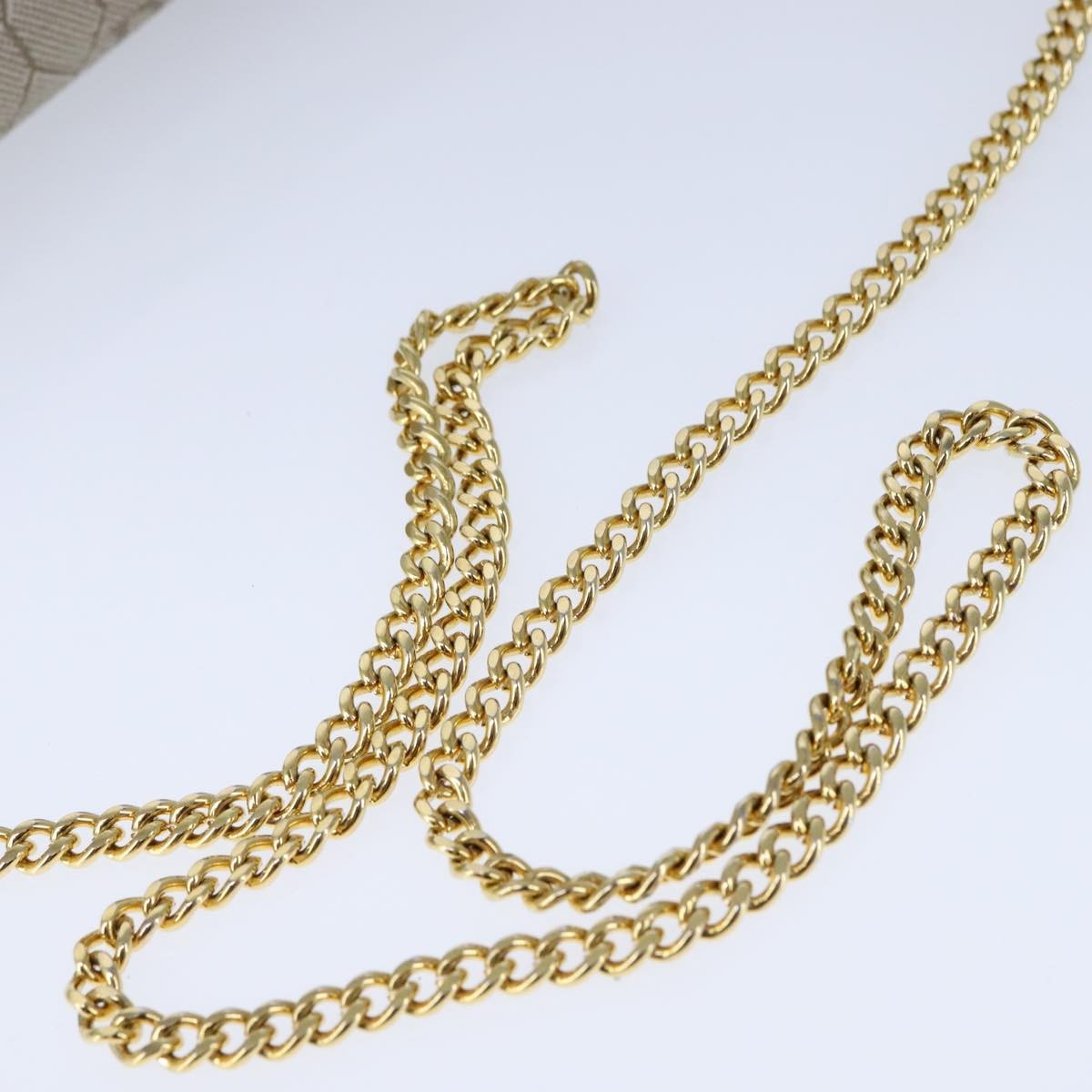 Christian Dior Vintage Honeycomb chain Canvas, BEIGE, CANVAS, Shoulder bag