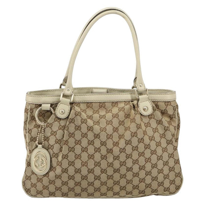 Gucci Sukey Top Handle Tote GG Canvas, BEIGE, CANVAS, Tote bag