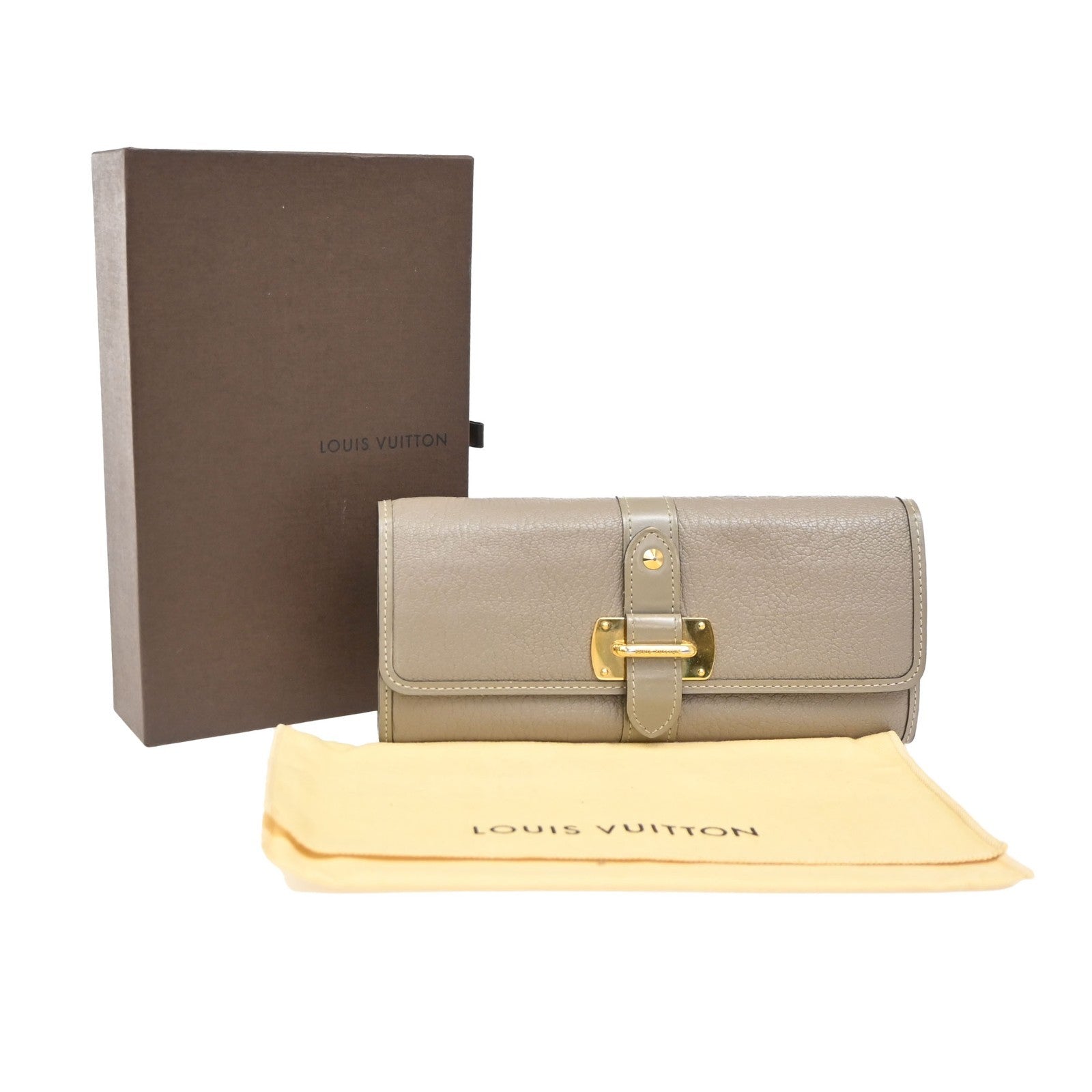 Louis Vuitton Suhali Le Favori Wallet Leather, GRAY, LEATHER, Wallets