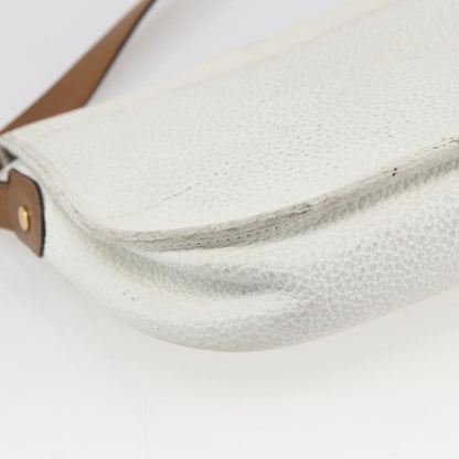 Christian Dior Vintage Shoulder Bag Leather, WHITE, LEATHER, Shoulder bag