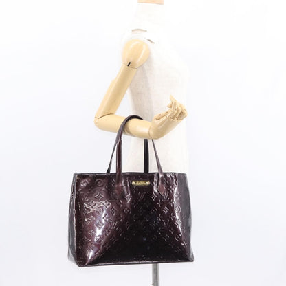 Louis Vuitton Wilshire Handbag Monogram Vernis, PURPLE, PATENT_LEATHER, Handbag