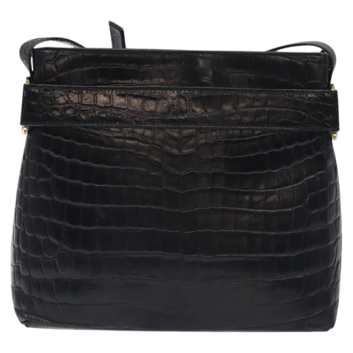 Salvatore Ferragamo Vara shoulder Bag Leather, BLACK, LEATHER, Shoulder bag