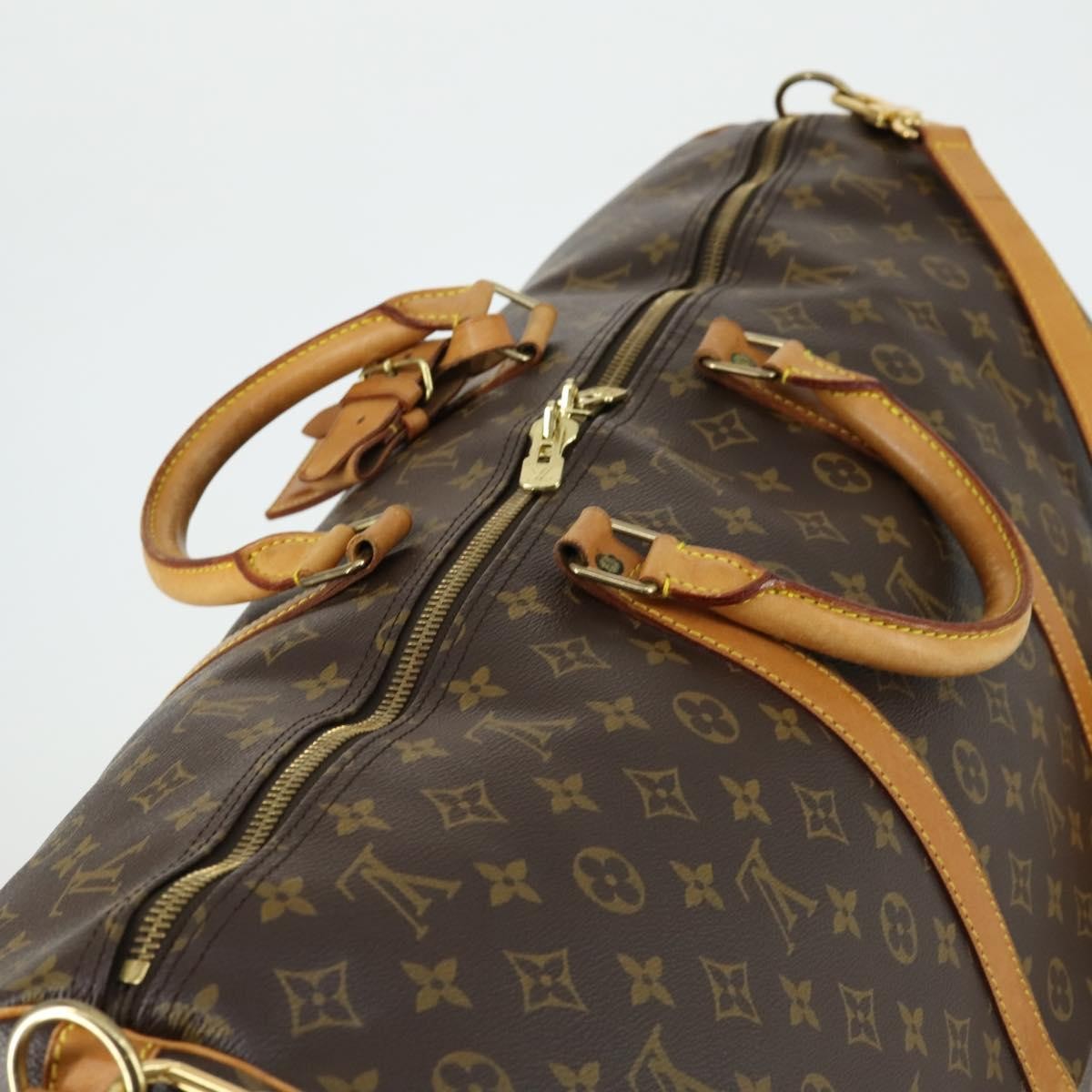 Louis Vuitton Keepall Bandouliere Bag Monogram Canvas, BROWN, CANVAS, Travel bag