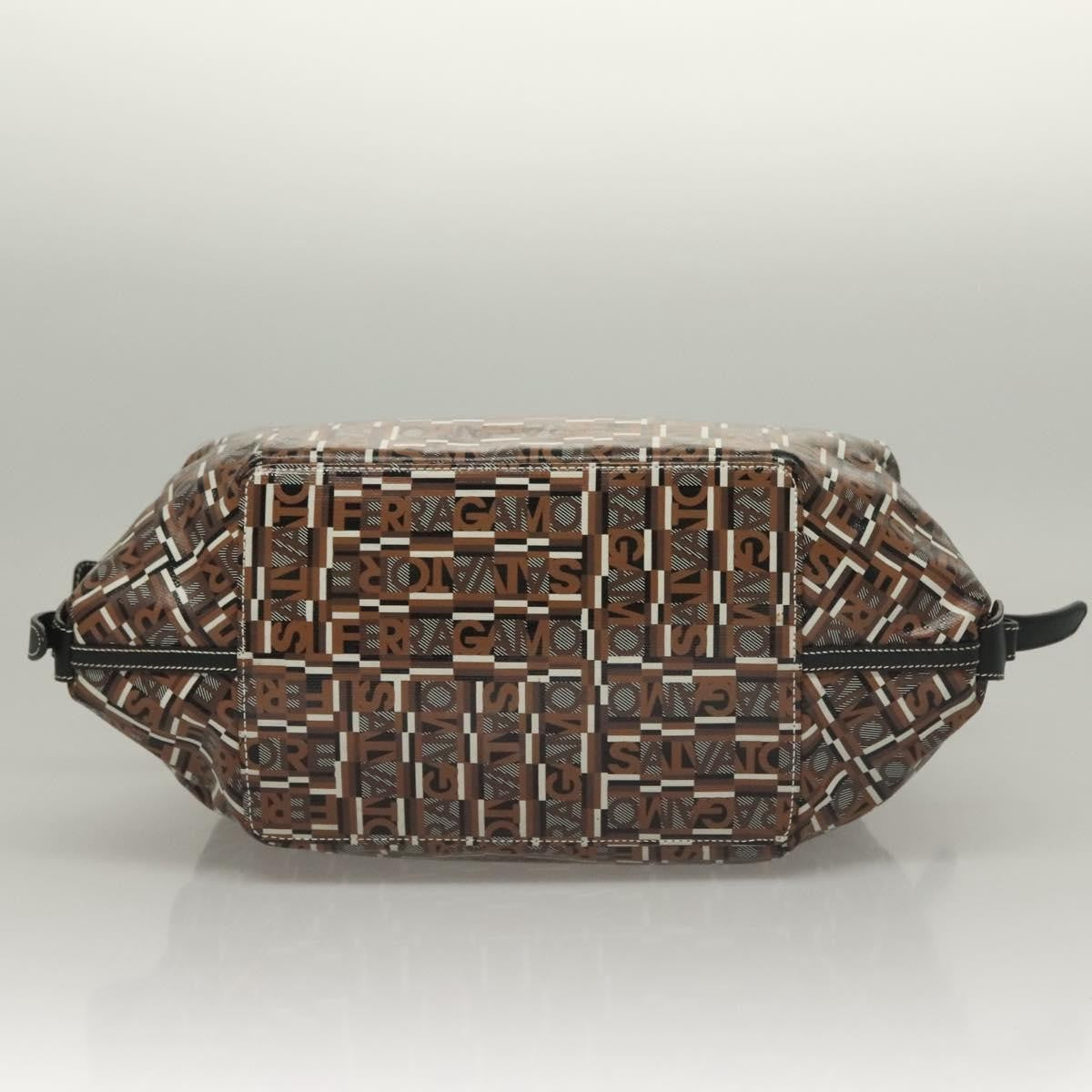 Salvatore Ferragamo Vintage Handbag Canvas, BROWN, CANVAS, Handbag