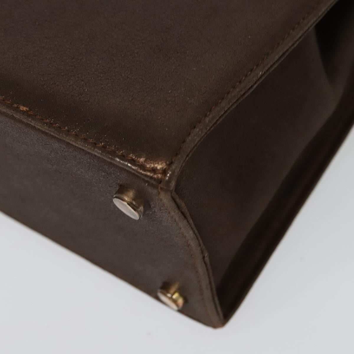 Salvatore Ferragamo Gancini Shoulder Bag Leather, BROWN, LEATHER, Shoulder bag