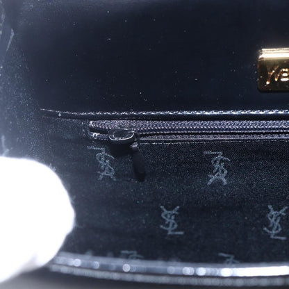Saint Laurent Vintage Handbag Leather, BLACK, LEATHER, Handbag