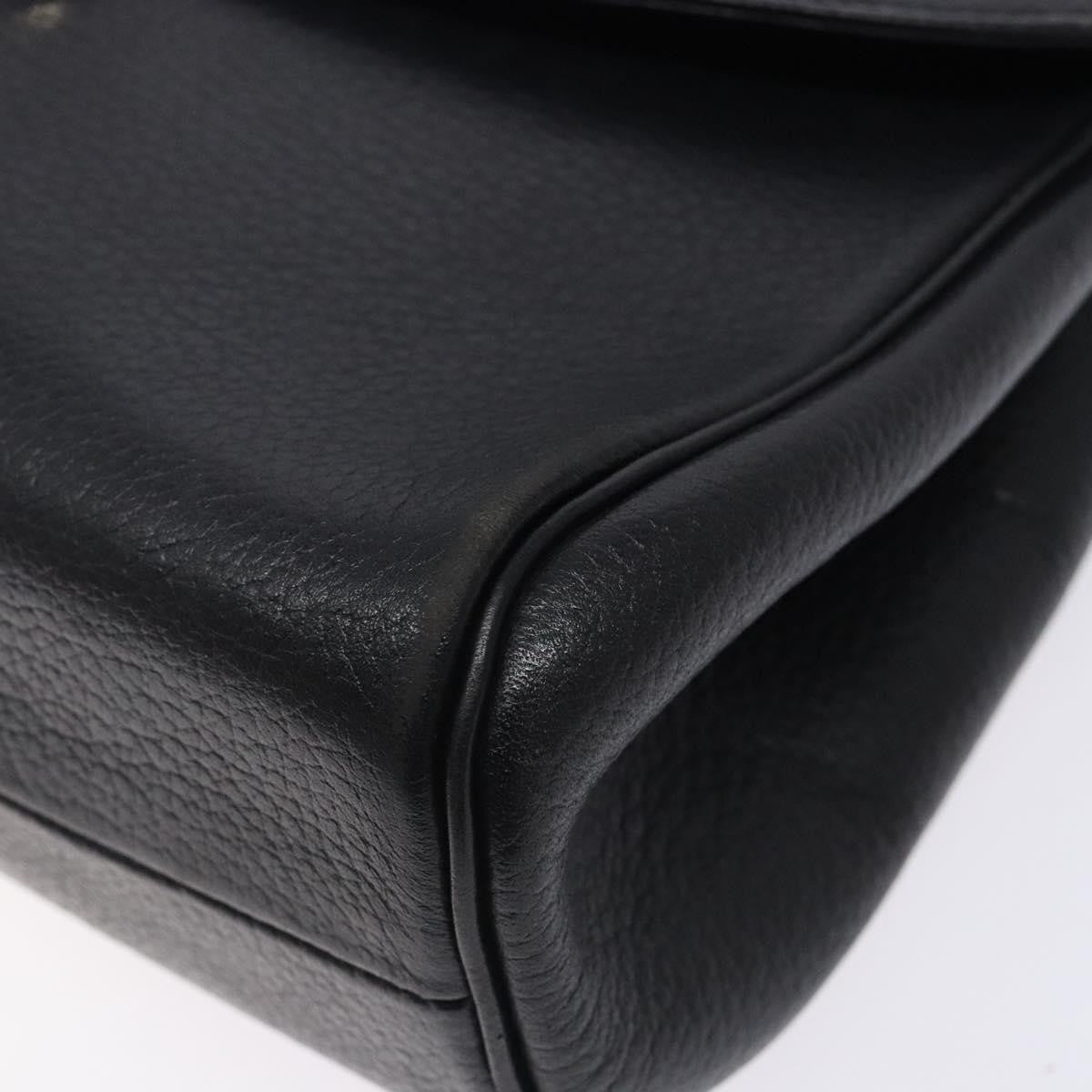 Burberry Vintage Handbag Leather, BLACK, LEATHER, Handbag