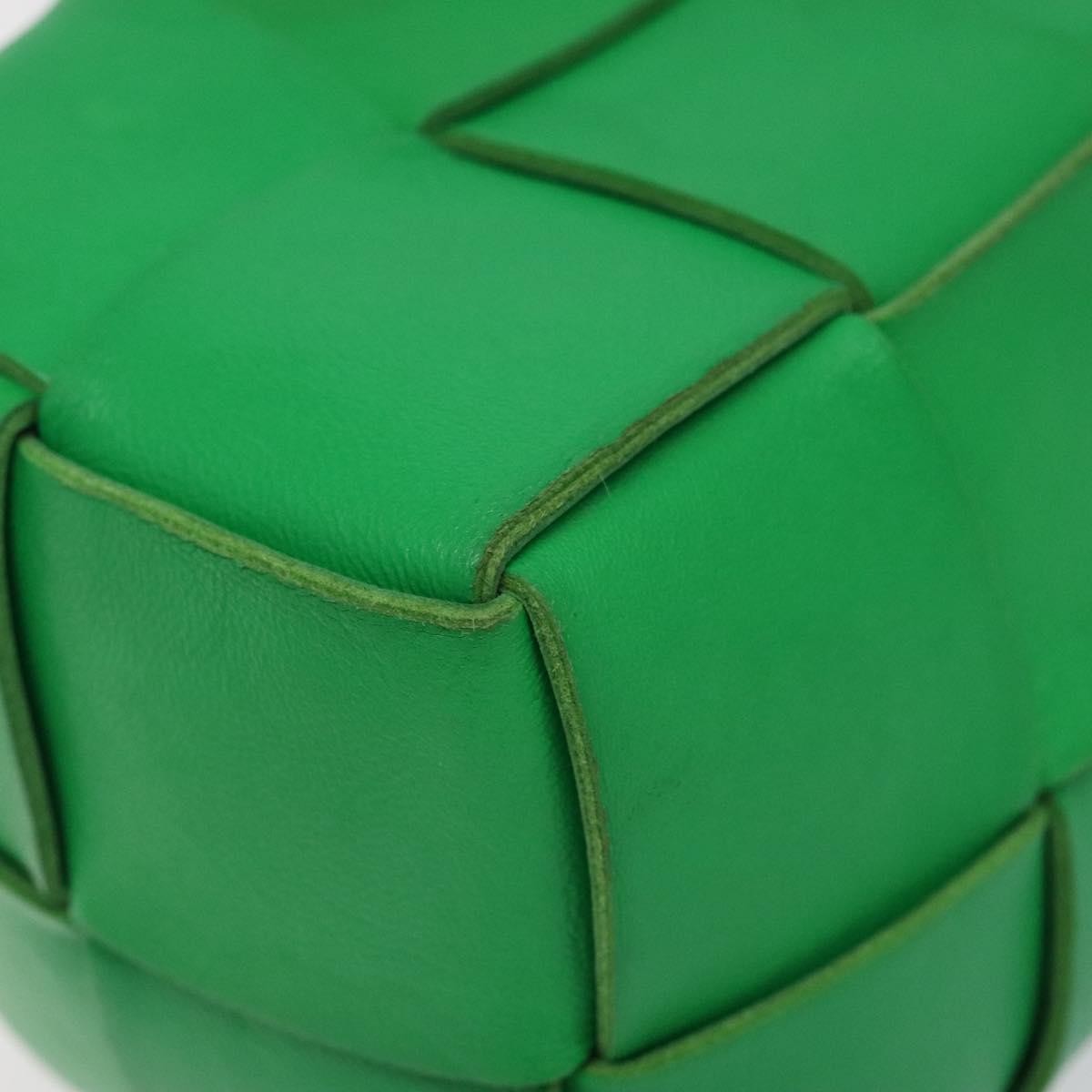 Bottega Veneta Cassette Leather, GREEN, LEATHER, Shoulder bag