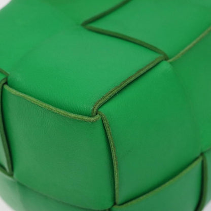 Bottega Veneta Cassette Leather, GREEN, LEATHER, Shoulder bag