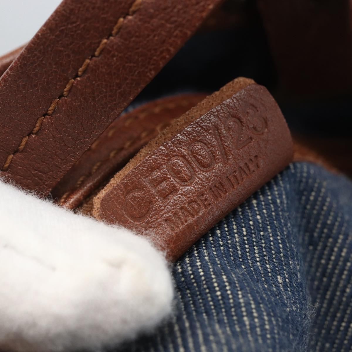 Celine Vintage Macadam Tote bag Canvas, BLUE, CANVAS, Tote bag