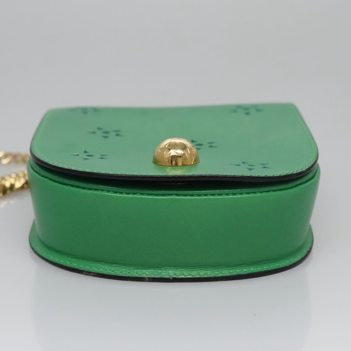 Celine Shoulder Bag Leather, GREEN, LEATHER, Shoulder bag