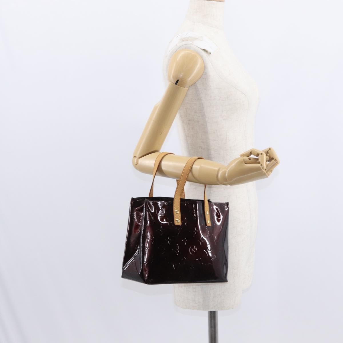 Louis Vuitton Reade Handbag Monogram Vernis, BURGUNDY, PATENT_LEATHER, Handbag