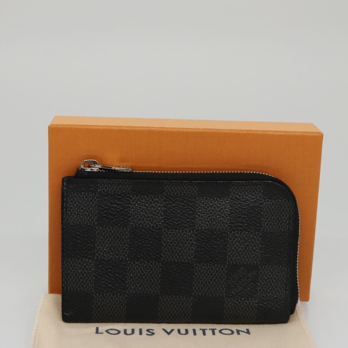 Louis Vuitton Porte-Monnaie NM Wallet Damier Graphite, GRAY, CANVAS, Wallets