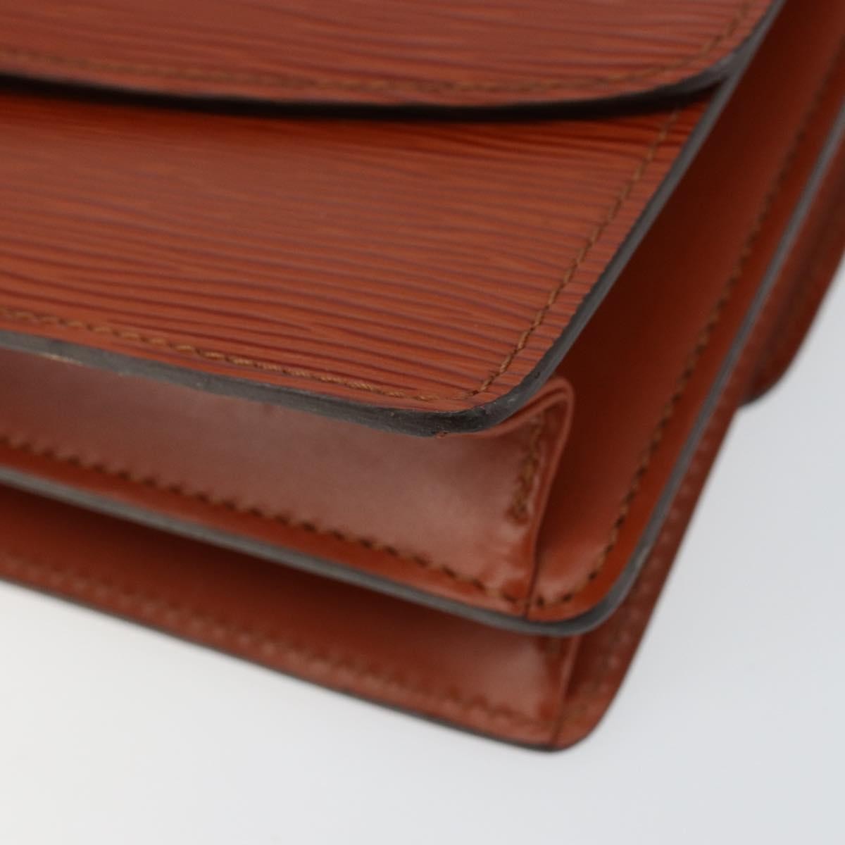 Louis Vuitton Grenelle Shoulder Bag Epi Leather, BROWN, LEATHER, Shoulder bag