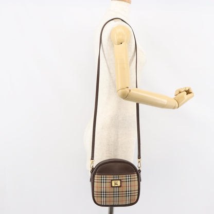 Burberry Nova check Shoulder bag Canvas, BEIGE, CANVAS, Shoulder bag