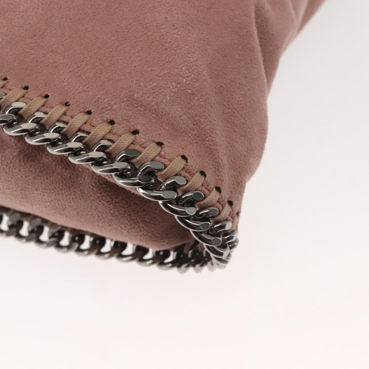 Stella McCartney Falabella Fold Over Crossbody Bag Suede, PINK, SUEDE, Crossbody bag