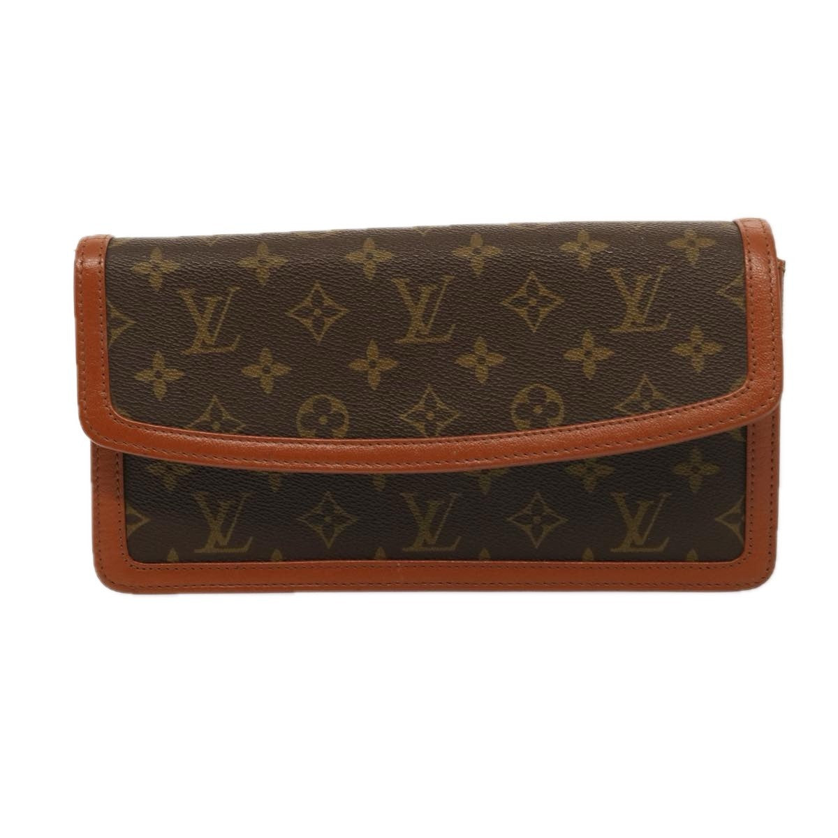 Louis Vuitton Dame Pochette Monogram Canvas, BROWN, CANVAS, Clutche & pouche