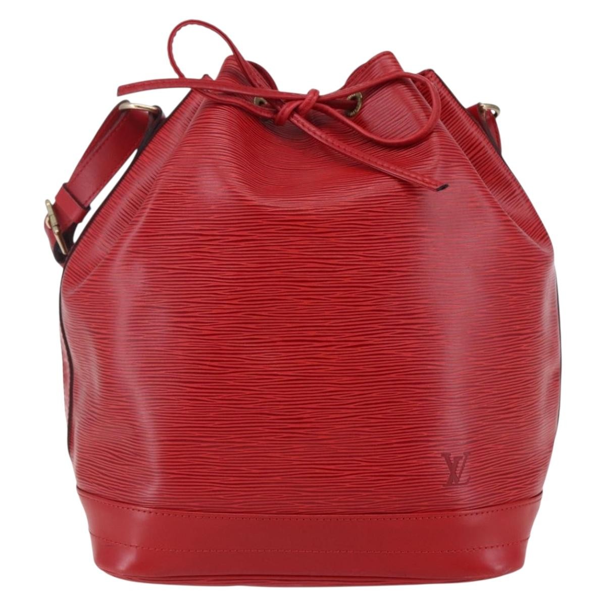 Louis Vuitton Noe Handbag Epi leather, RED, LEATHER, Handbag