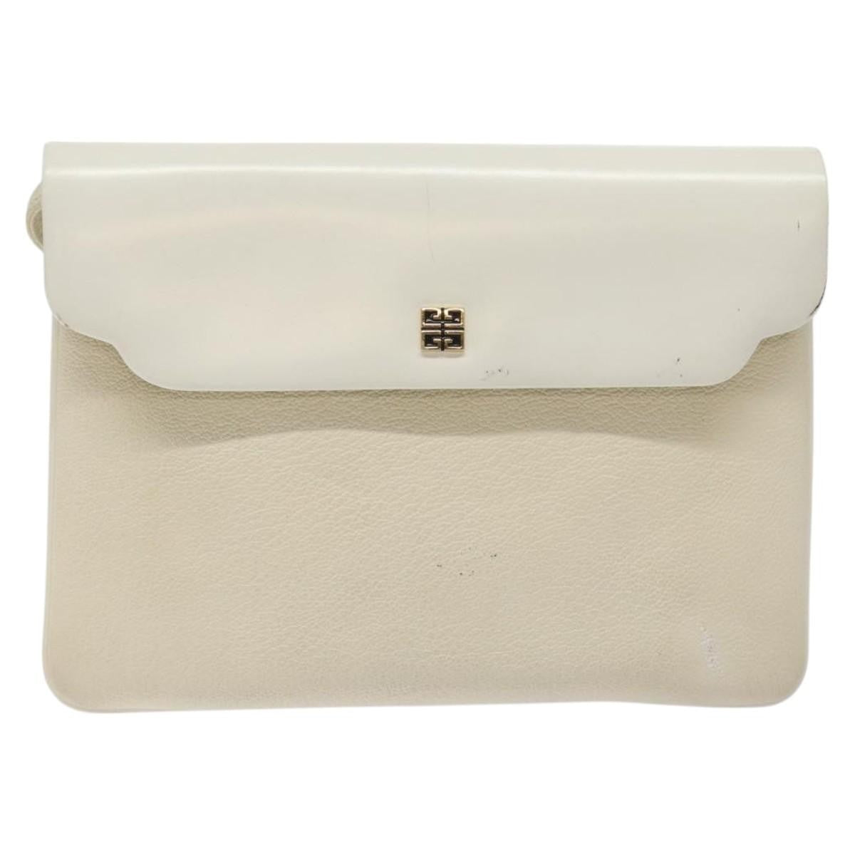 Givenchy Vintage 4G shoulder bag Leather, WHITE, LEATHER, Shoulder bag