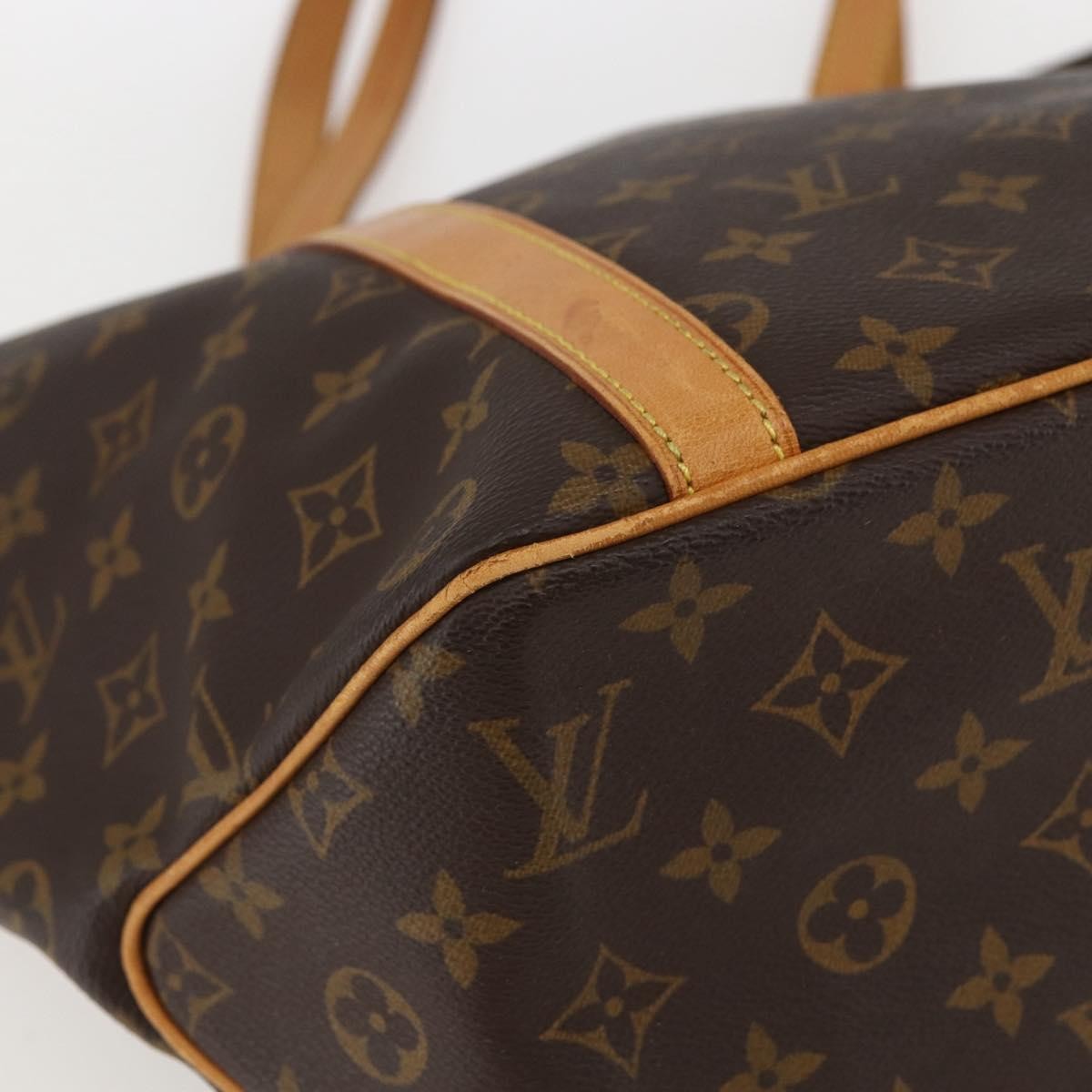 Louis Vuitton Shopping Sac Handbag Monogram Canvas, BROWN, CANVAS, Tote bag
