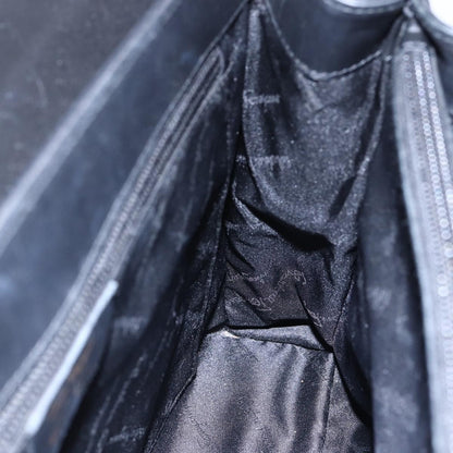 Salvatore Ferragamo Gancini handbag Leather, BLACK, LEATHER, Handbag