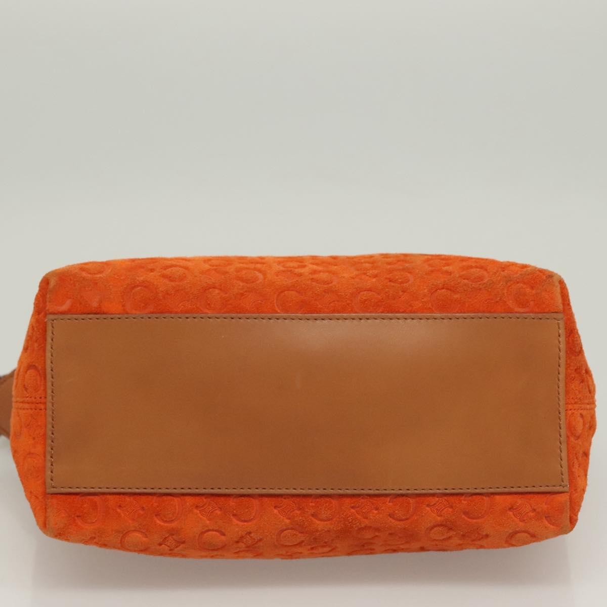 Celine C Macadam Handbag Suede, ORANGE, SUEDE, Handbag