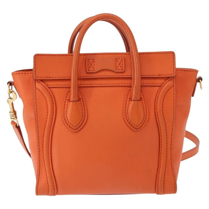 Celine Luggage Bag Smooth Leather, ORANGE, LEATHER, Handbag