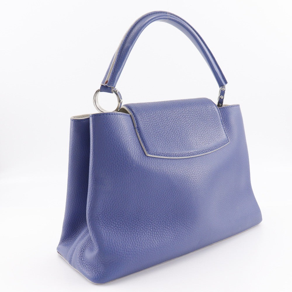 Louis Vuitton Capucines Bag Leather, BLUE, LEATHER, Handbag