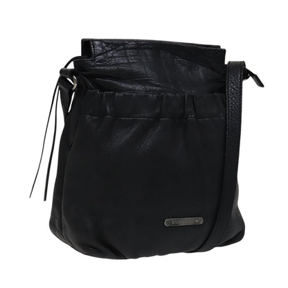 Burberry Vintage Crossbody Bag Leather, BLACK, LEATHER, Shoulder bag