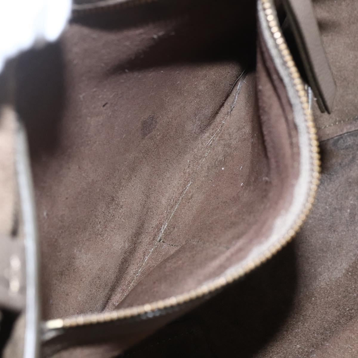 Celine Phantom Tie Cabas Tote Leather, GRAY, LEATHER, Tote bag