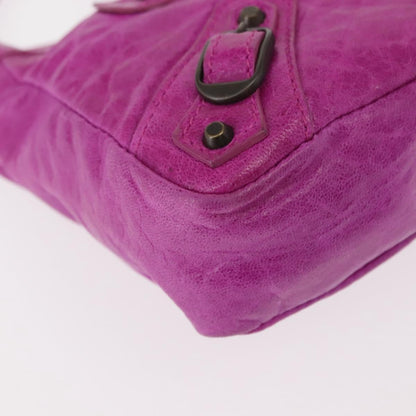 Balenciaga Classic Studs Cosmetic Pouch Leather, PURPLE, LEATHER, Clutche & pouche