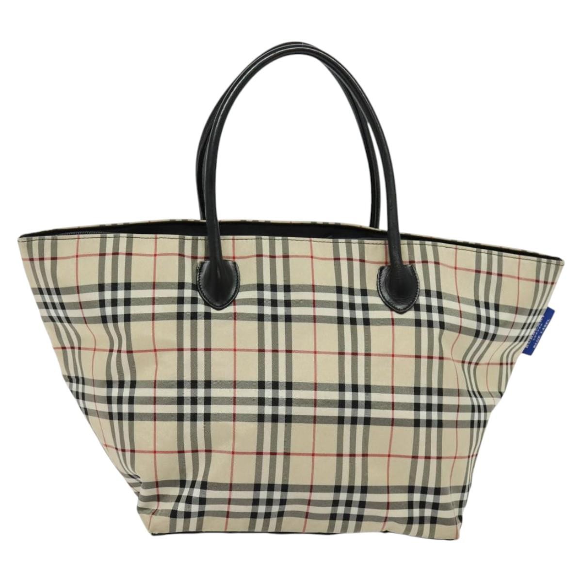 Burberry Nova Check Tote Nylon, BEIGE, NYLON, Tote bag