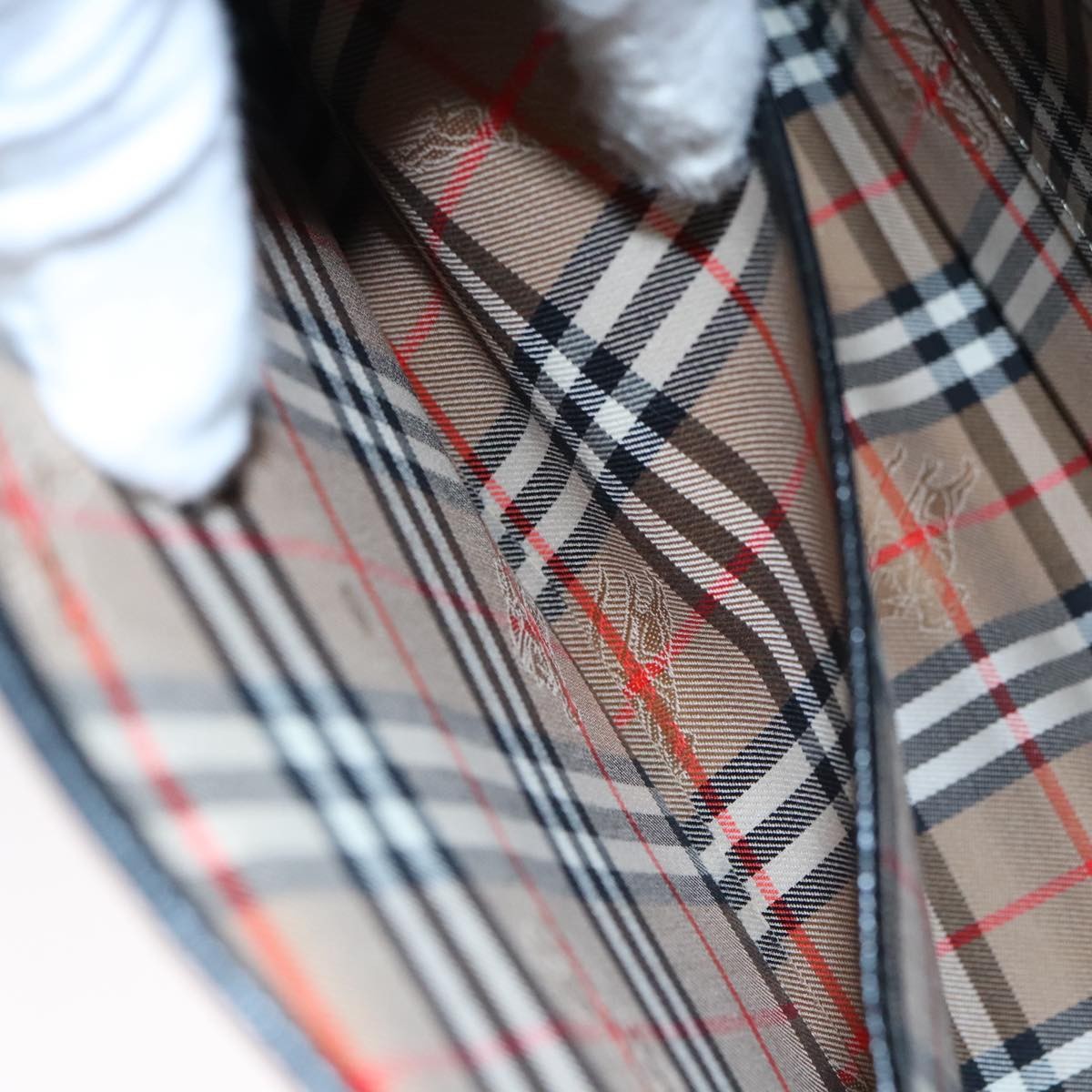 Burberry Vintage Handbag Leather, BLACK, LEATHER, Handbag