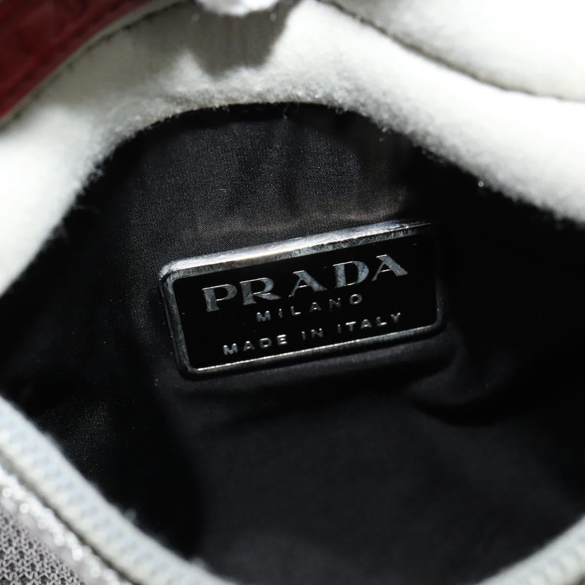 Prada Sport Zip Shoulder Bag Cotton, SILVER, COTTON, Shoulder bag